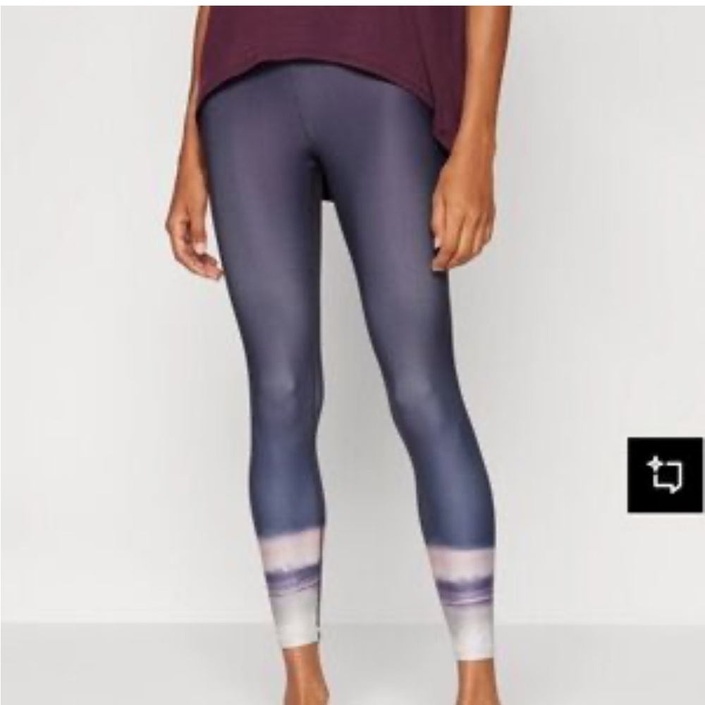Athleta Black gray‎ Elation 7/8 Leggings